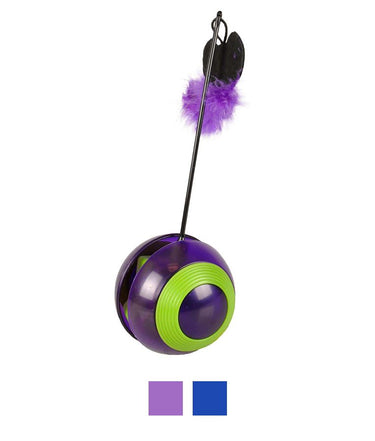 Flamingo Tumbler with Led Cat Toy - PURPLE